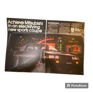 Vtg Ford Mustang Mitsubishi Marlboro Print Ad December 1982 16x11 Original